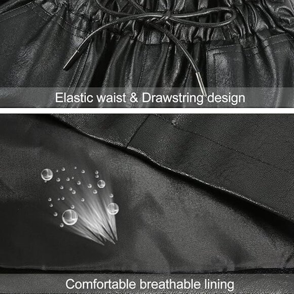 NWT WOMENS LEATHER HIGH WAISTED SHORTS SIZE MEDIUM - Picture 2 of 4